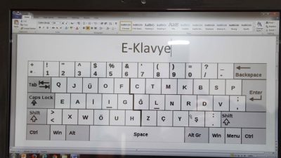 E Klavye : On-Parmak Yazım için ilk Bilimsel Türkçe Klavye