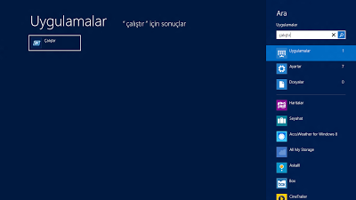 Windows 8 Çalıştır Komutları ve Parametreleri